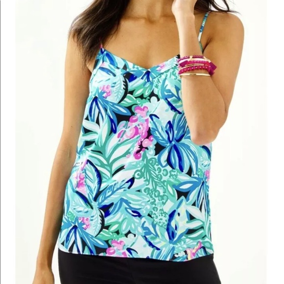 Lilly Pulitzer NWT Margaery Easy Fit Cami Top Hype It Up Maldives Size XXS - Picture 1 of 5